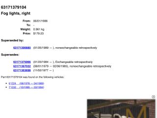 bontott BMW 7 Jobb Ködfényszóró