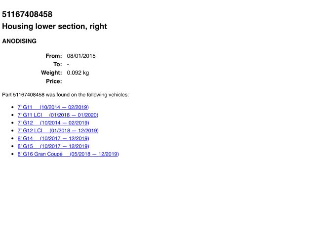 bontott BMW 7 Jobb Visszapillantó Tükör Burkolat