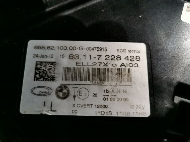 bontott BMW 7 Jobb Xenon Fényszóró