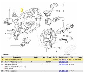 bontott BMW 7 Komplett Kormánykapcsoló (Bajuszkapcsoló)