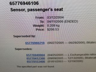 bontott BMW 7 Légzsák Elektronika