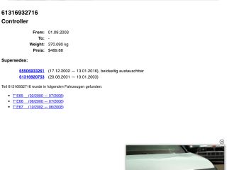 bontott BMW 7 Navigáció Elektronika