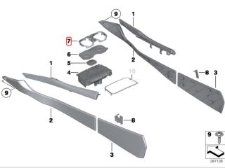 bontott BMW 7 Pohártartó