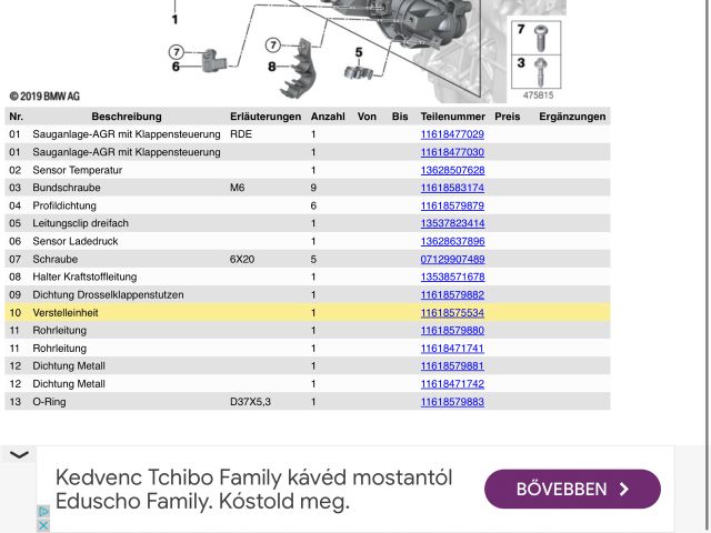 bontott BMW 7 Szívósor Elektronika