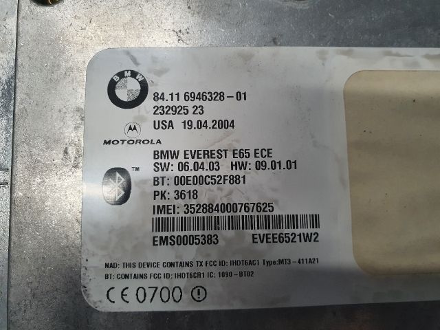 bontott BMW 7 Telefon Elektronika