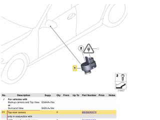 bontott BMW 7 Tolatókamera