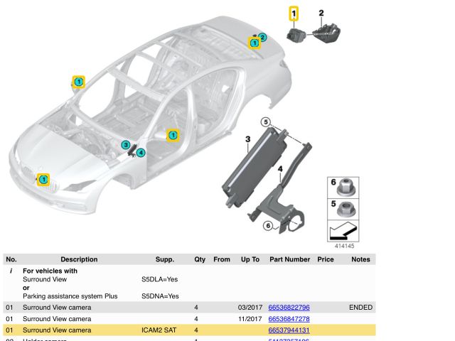 bontott BMW 7 Tolatókamera