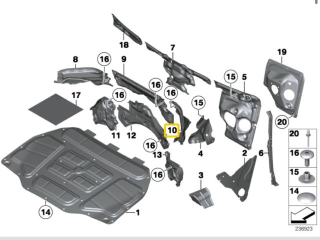 bontott BMW 7 Tűzfal Kárpit