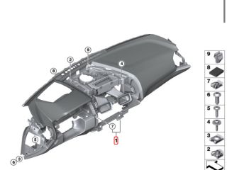 bontott BMW 8 Műszerfal Héj