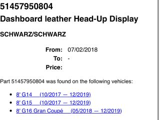 bontott BMW 8 Műszerfal Héj