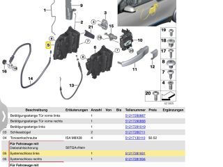 bontott BMW i3 Bal első Ajtózár