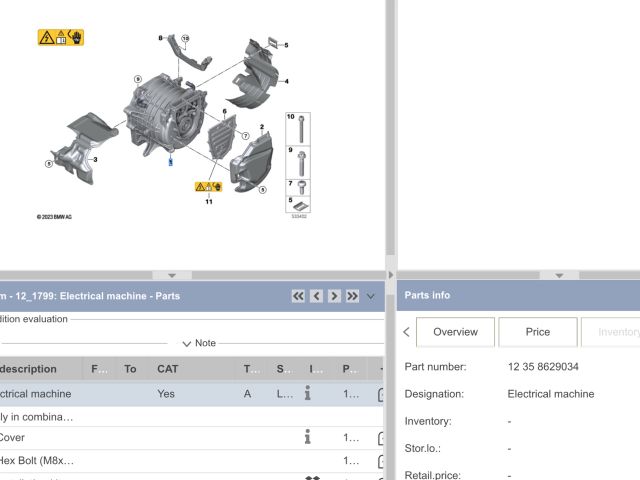 bontott BMW i3 Villanymotor