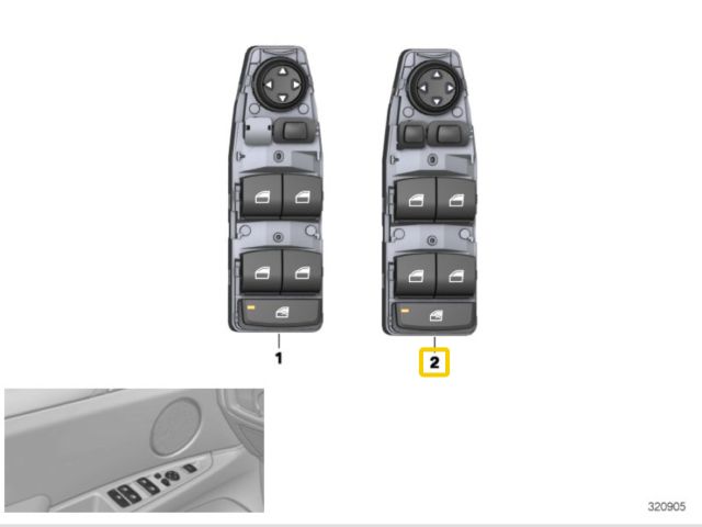 bontott BMW X1 Ablakemelő Kapcsoló Négyes / Kettes