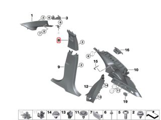 bontott BMW X1 Bal B Oszlop Burkolat