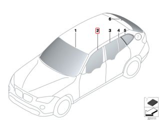 bontott BMW X1 Bal első Ablak