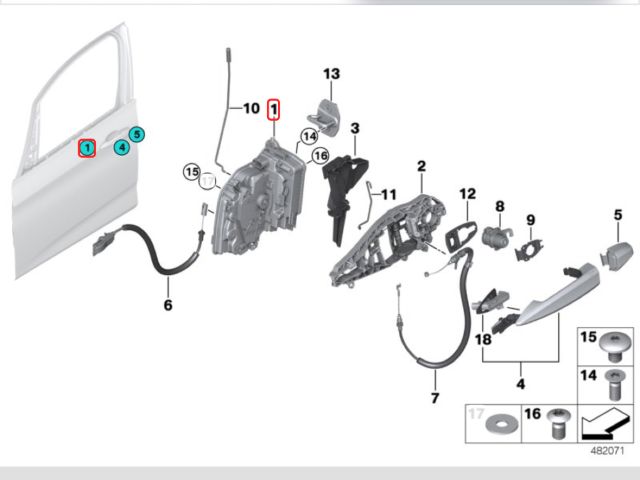 bontott BMW X1 Bal első Ajtózár