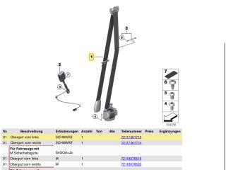 bontott BMW X1 Bal első Biztonsági Öv
