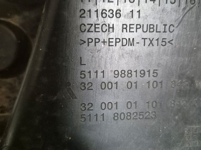 bontott BMW X1 Bal első Oldal Lökhárító Tartó (Műanyag)