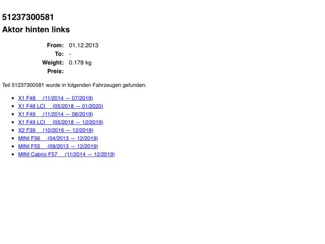 bontott BMW X1 Bal Gyalogosvédelmi Rendszer Mechanika