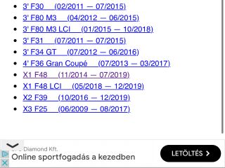 bontott BMW X1 Bal hátsó Ablakemelő Kapcsoló