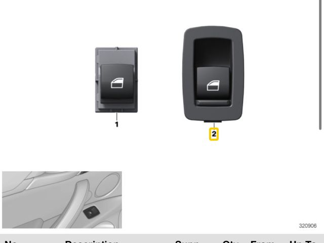 bontott BMW X1 Bal hátsó Ablakemelő Kapcsoló