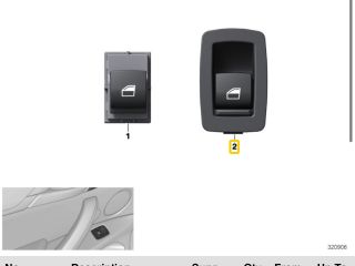 bontott BMW X1 Bal hátsó Ablakemelő Kapcsoló