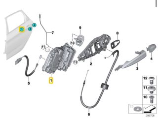 bontott BMW X1 Bal hátsó Ajtózár
