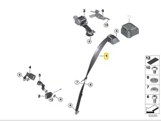 bontott BMW X1 Bal hátsó Biztonsági Öv