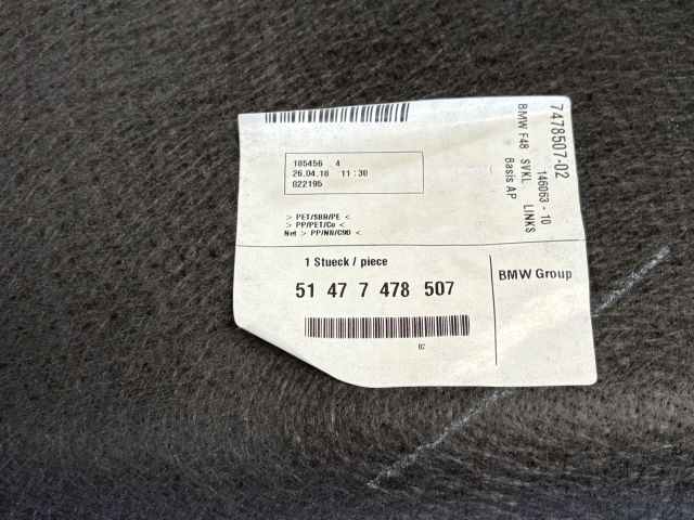 bontott BMW X1 Bal hátsó Csomagtér Burkolat (Műanyag)