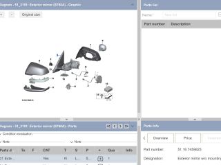 bontott BMW X1 Bal Visszapillantó Tükör (Elektromos)