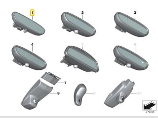 bontott BMW X1 Belső Visszapillantó Tükör