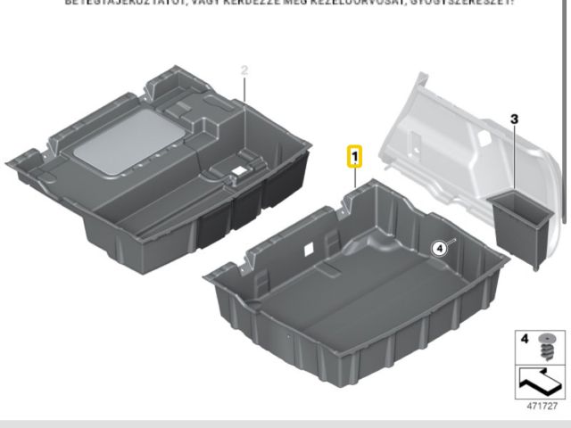 bontott BMW X1 Csomagtér Tálca