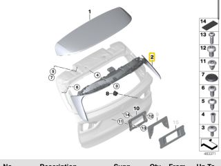 bontott BMW X1 Csomagtérajtó Díszléc