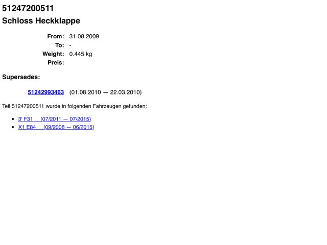 bontott BMW X1 Csomagtérajtó Zárszerkezet