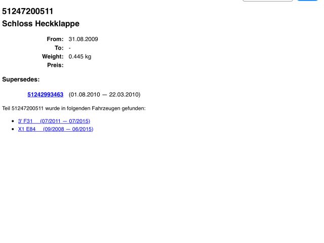 bontott BMW X1 Csomagtérajtó Zárszerkezet