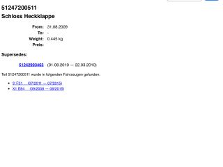 bontott BMW X1 Csomagtérajtó Zárszerkezet