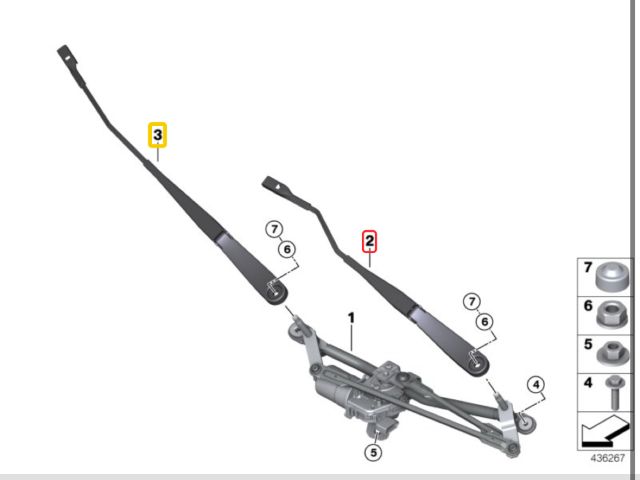 bontott BMW X1 Első Ablaktörlő Kar