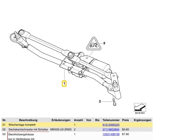 bontott BMW X1 Első Ablaktörlő Szerkezet Motorral