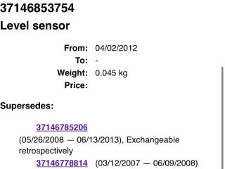 bontott BMW X1 Első Xenon Szintszabályzó Jeladó