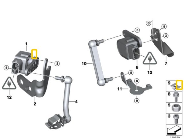 bontott BMW X1 Első Xenon Szintszabályzó Jeladó