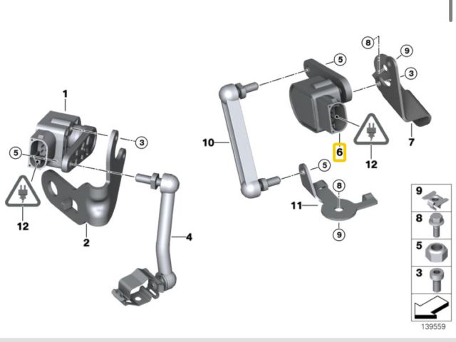 bontott BMW X1 Első Xenon Szintszabályzó Jeladó