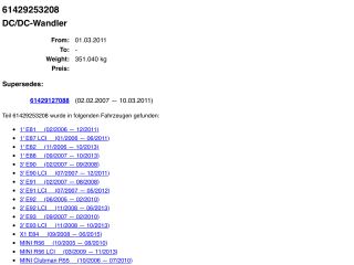 bontott BMW X1 Feszültségszabályzó