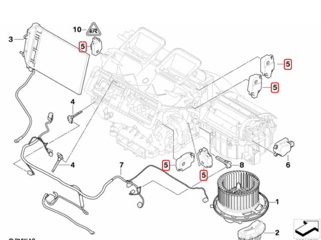 bontott BMW X1 Fűtés Állító Motor