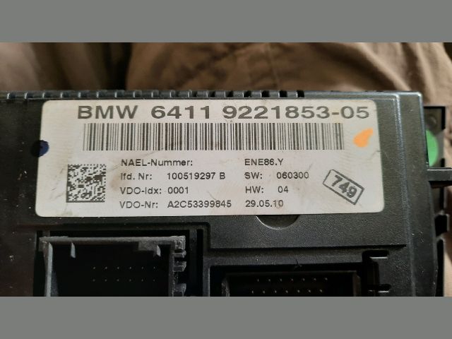 bontott BMW X1 Fűtéskapcsoló (manuális klímás)