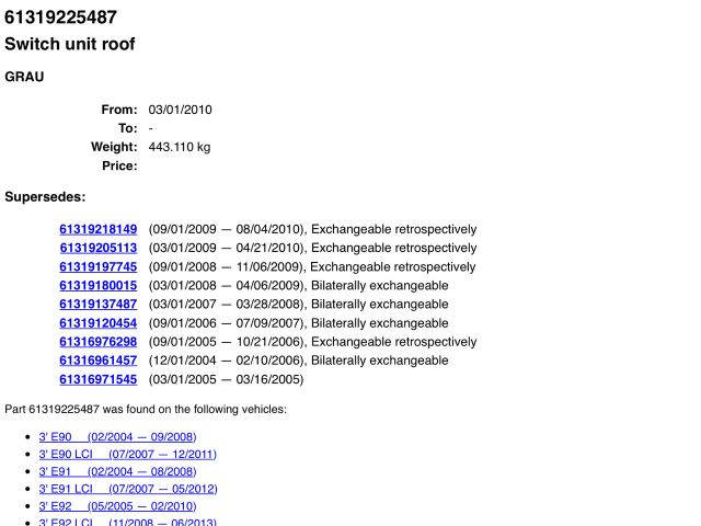 bontott BMW X1 Fűtéskapcsoló (manuális klímás)