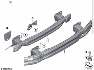 bontott BMW X1 Hátsó Lökhárító Merevítő (Fém)