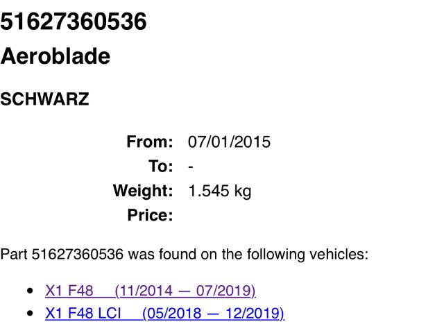 bontott BMW X1 Hátsó Szárny Légterelő