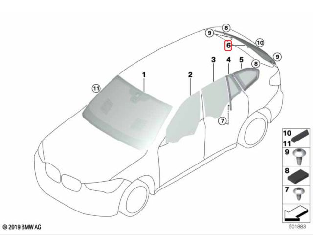 bontott BMW X1 Hátsó Szélvédő