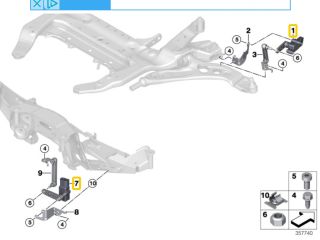 bontott BMW X1 Hátsó Xenon Szintszabályzó Jeladó