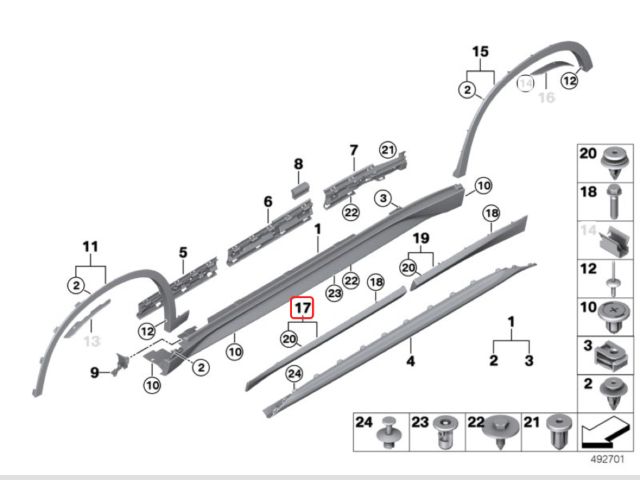 bontott BMW X1 Jobb első Ajtó Díszléc